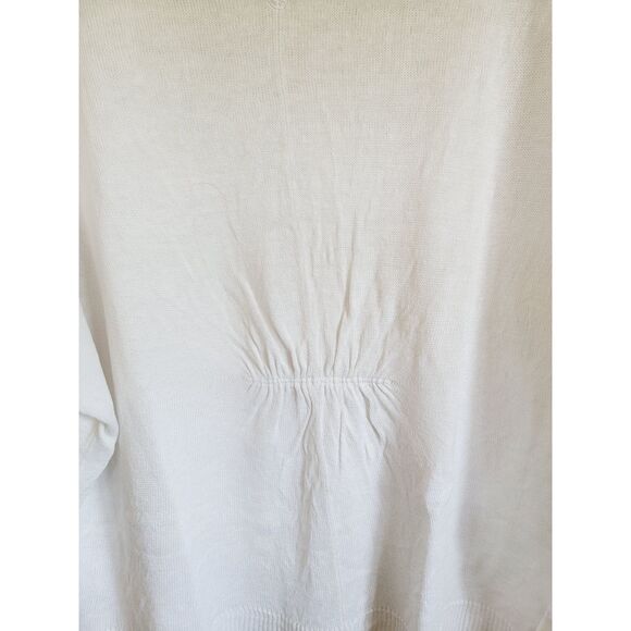 Eileen Fisher XL Short Sleeve Sweater Linen Dbl V-Neck Oversize Slouchy - Picture 6 of 8